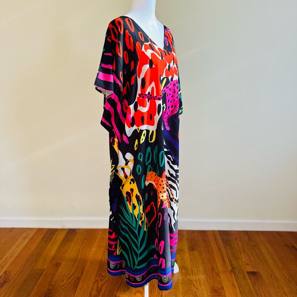 Jungle Jubilee Maxi Kaftan - One Size Fits Most Standard and Plus